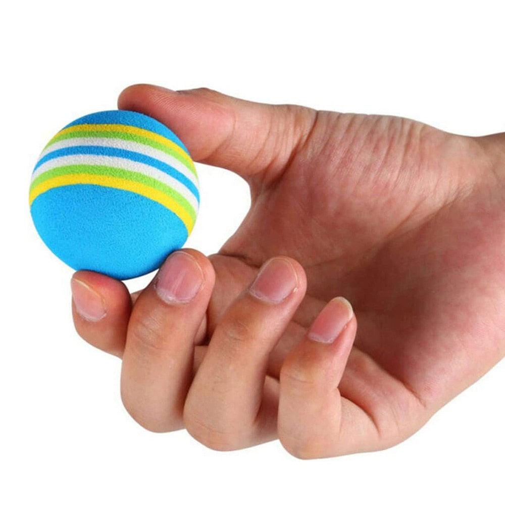 10 balles de jeu interactives pour chat d'intérieur, rouges, arc-en-ciel, en mousse souple, jouets pour chiots, activité, chasse, jeu silencieux, balles éponge, jouets pour chiens, chiots, chatons