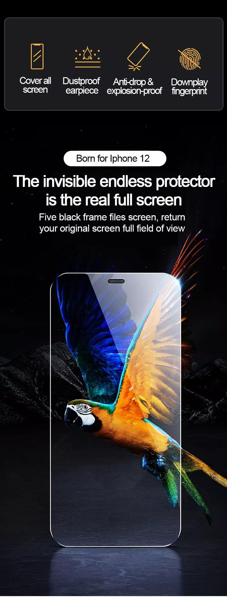 4 films en verre trempé pour iPhone 11 12 13 Pro XR X XS Max, protecteur d'écran pour iPhone 14 Pro Max Mini 7 8 6 6S Plus 5S SE, protection d'écran intégrale en verre trempé