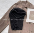 Cagoule tricotée à capuche d'hiver