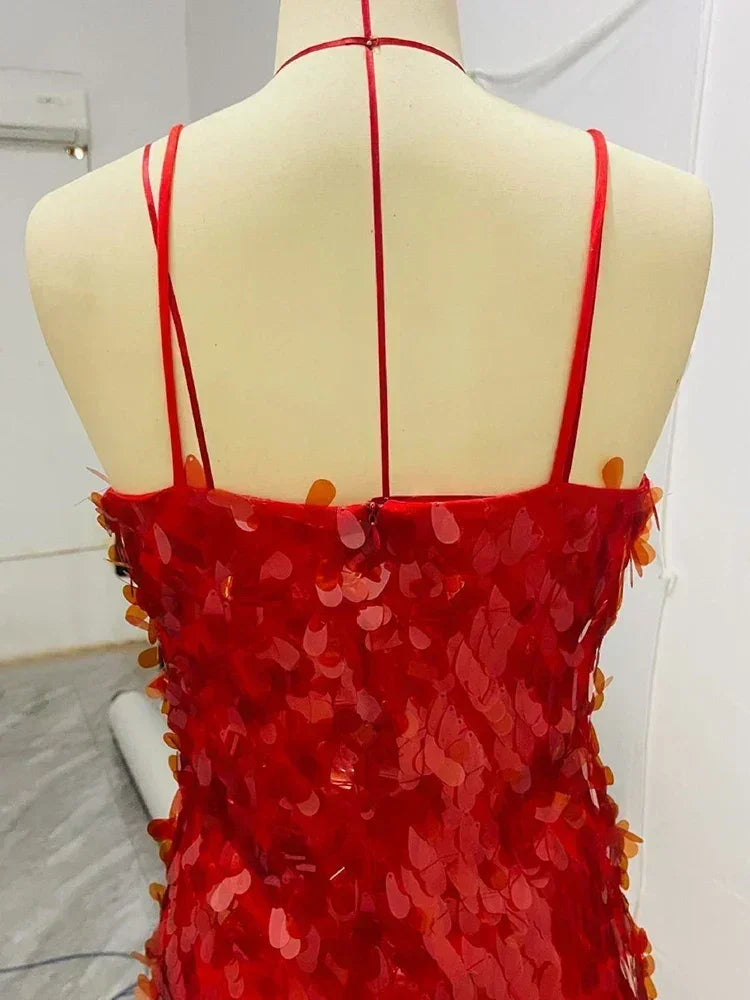 Robes longues Maxi élégantes à paillettes sans manches pour femmes, Robe longue de soirée unie à col en V profond et mode