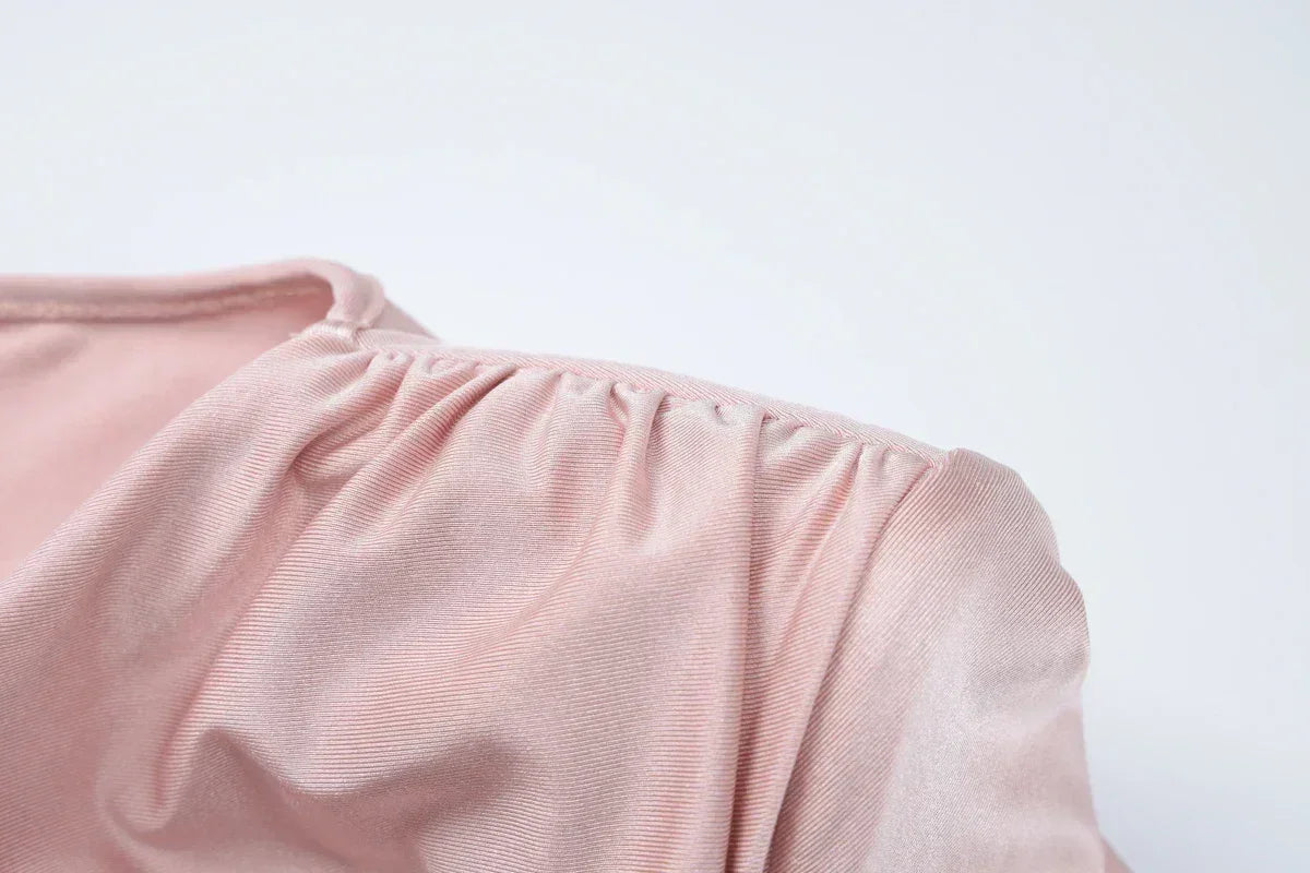 Robe longue Dulzura à manches longues et épaulettes, froncée, unie, élégante, pour bal de promo ou soirée, tenue d'automne et d'hiver pour femme