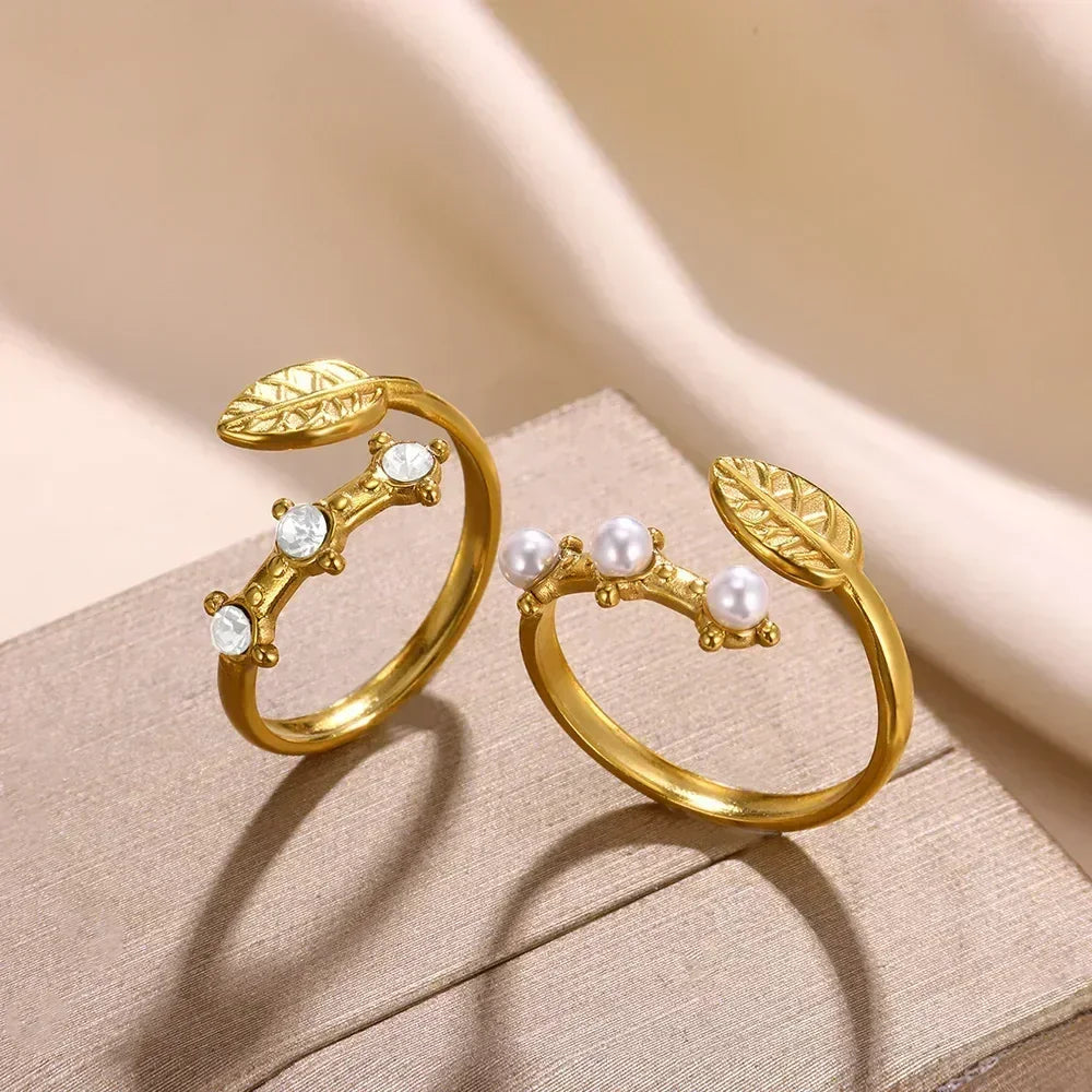 Bagues ouvertes en forme de fleur en acier inoxydable pour femmes, tendance, bijoux de mariage en forme de cœur, couleur or, anneau géométrique creux, accessoires quotidiens, cadeau