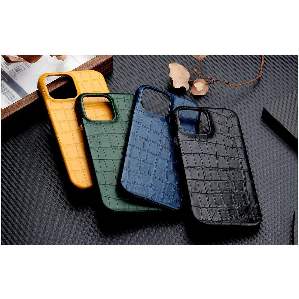 Étui en Cuir Unique pour iPhone 13 14 11 12 Pro Max XR X XS, Housse Rigide Antichoc Solide, Étui en Cuir Vert Classique et Tendance pour iPhone, Coque de Protection