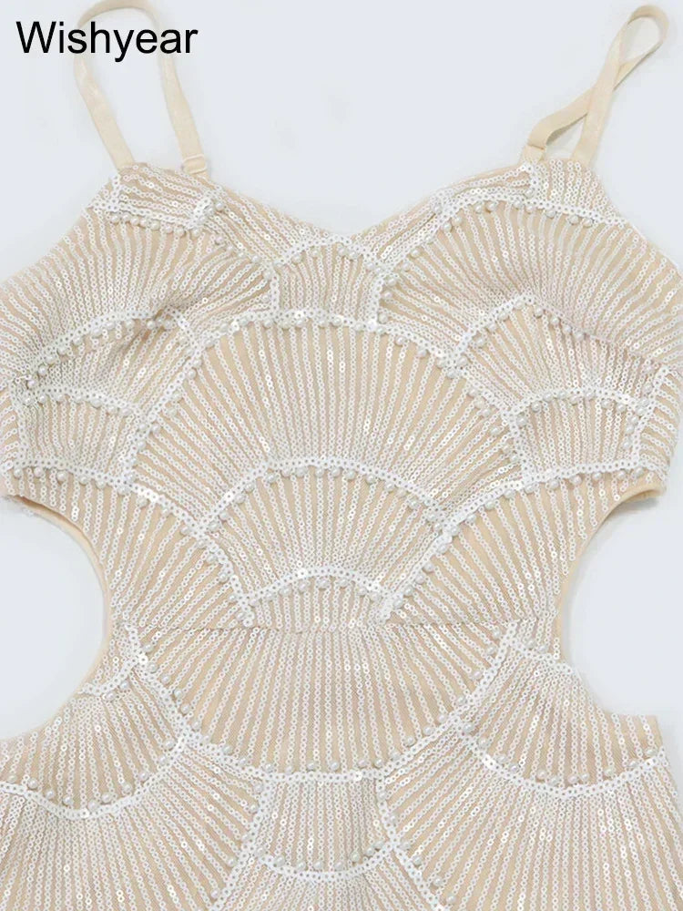 Nouvelles robes longues sirène dos nu à fines bretelles et à paillettes pour femmes, élégantes, pour soirées de célébrités, mariages, robes moulantes