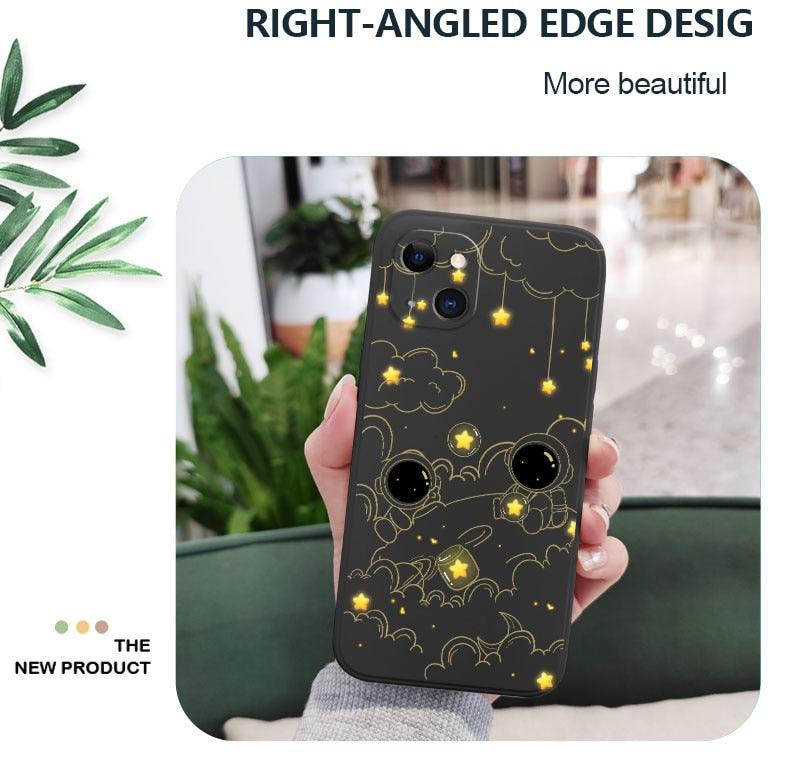 Coque de téléphone astronaute pour iPhone 14 13 12 11 Pro Max Mini X Xr Xs Max Se2020 8 7 Plus 6 6s Plus, protection hybride robuste