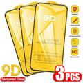Verre trempé 9D pour iPhone 11 12 13 14 Pro XR X XS Max Film de protection d'écran pour iPhone 12 Pro Max Mini 7 8 6 6S Plus SE Film de protection d'écran en verre trempé compatible pour iPhone