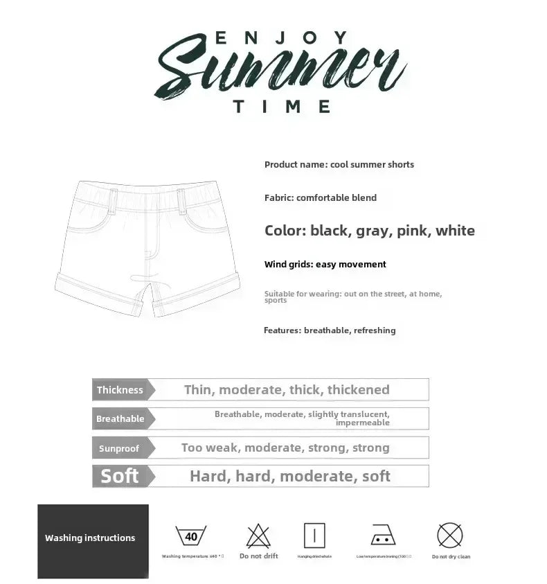 Shorts décontractés rayés pour femmes Coréen Harajuku Ample Assortis Shorts de sport Été Mode Simple Yoga Shorts mini fins Femme