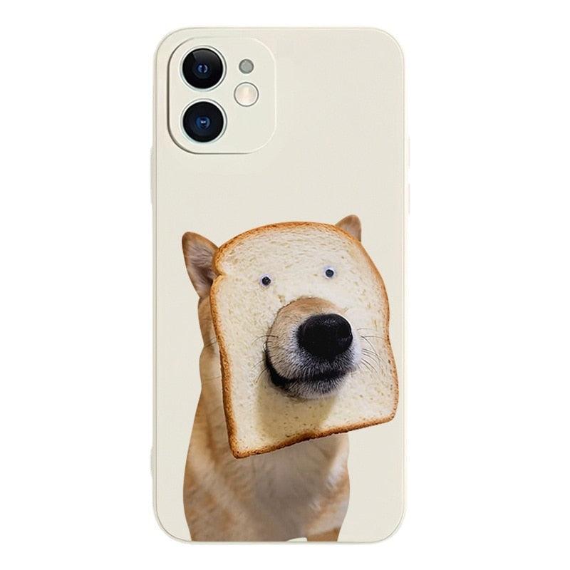 Coque de téléphone mignonne et amusante pour chiot pour iPhone 13 14 11 12 Pro Max XS XR 7 8 Plus Coque de téléphone créative antichoc en silicone souple Coque de téléphone mignonne en silicone flexible avec motif de chien