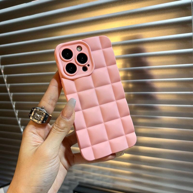 Coque de téléphone unique pour iPhone 14 Pro 13 12 11 Pro Fashion 3D Souple Silicone Antichoc pour iPhone 14 Coque Bubble Case Mignonne Forme Intégrale Silicone Souple Mince Amortie Belle Élégante Coque pour Femmes