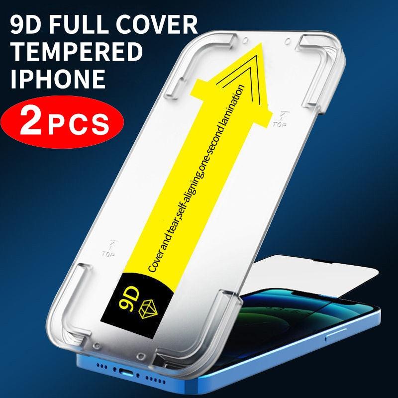 2 pièces, protection d'écran complète pour iPhone 11, 12, 13 PRO MAX, verre intimité pour iPhone 14 Pro, XS Max, XR, 13, 12 mini, verre trempé, film de protection d'écran en verre trempé, dureté 9H, protection d'écran anti-rayures.