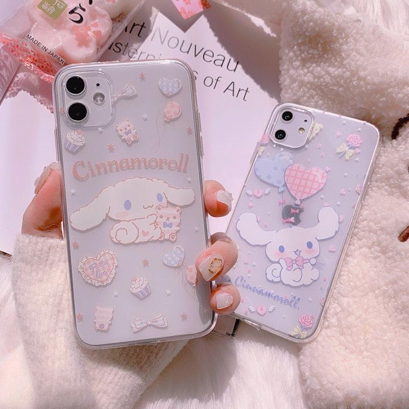 Coque de téléphone dessin animé pour iPhone 14, coque de téléphone chien grandes oreilles mignonnes pour iPhone 11 12 13 Pro Max, coque de téléphone X Xs Max Xr 7plus 8plus