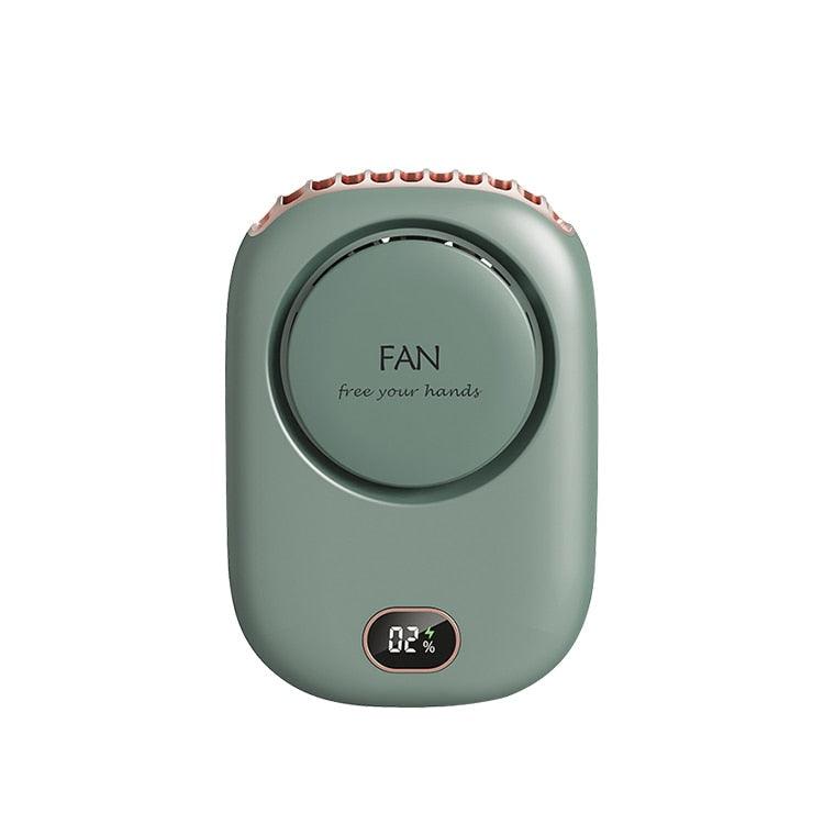 Ventilateur portable paresseux à suspendre au cou Mini ventilateur de refroidissement sans lames rechargeable par USB Ventilateur de sport pour les activités de plein air, les voyages Ventilateur personnel pour le cou Mini ventilateur USB portable