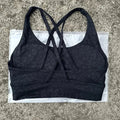 Soutien-gorge de sport uni pour femme, doux, haute résistance, haut moulant d'entraînement complet, gym, yoga, avec coussinets de poitrine