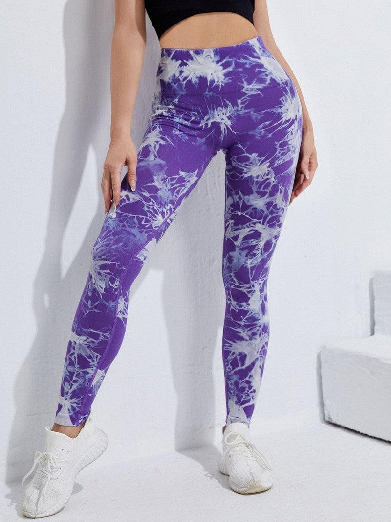 Leggings de sport pour femmes - Pantalon de yoga gainant push-up - Legging sans couture taille haute avec contrôle du ventre pour le fitness, la gym et la compression - Vêtements pour femmes
