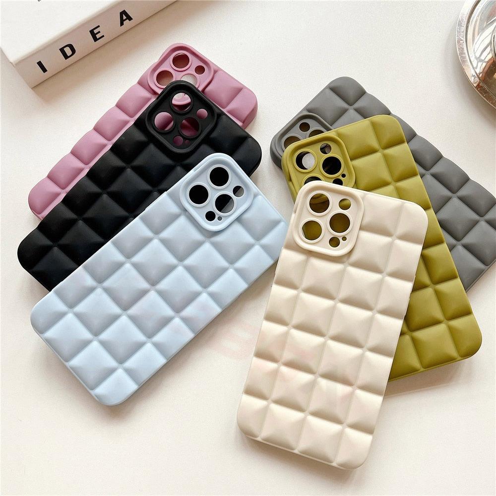 Coque de téléphone unique pour iPhone 14 Pro 13 12 11 Pro Fashion 3D Souple Silicone Antichoc pour iPhone 14 Coque Bubble Case Mignonne Forme Intégrale Silicone Souple Mince Amortie Belle Élégante Coque pour Femmes