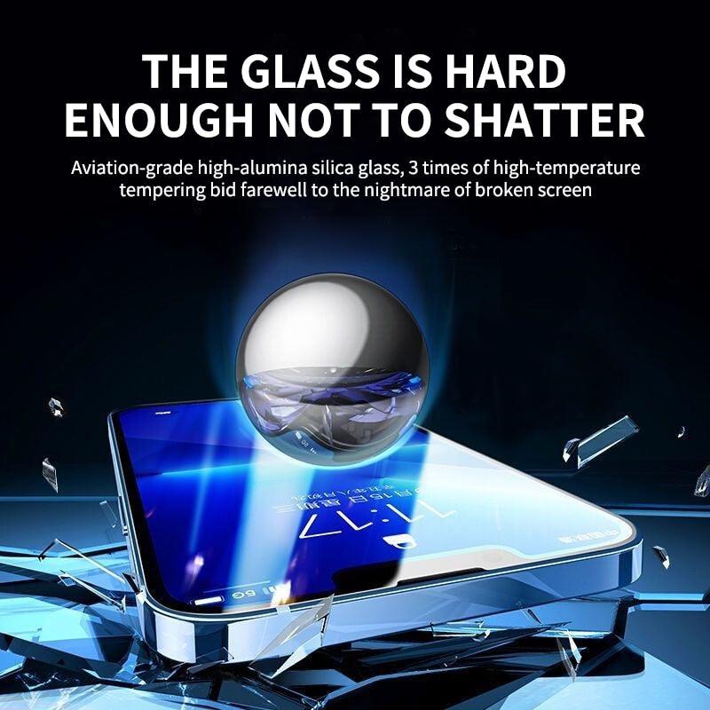 Film de protection d'écran en verre trempé 8K HD anti-espion, installation rapide, couverture complète, pour iPhone 14 13 12 11 PRO MAX MINI X XS, dureté 9H, anti-rayures, anti-chocs, sans bulles pour iPhone