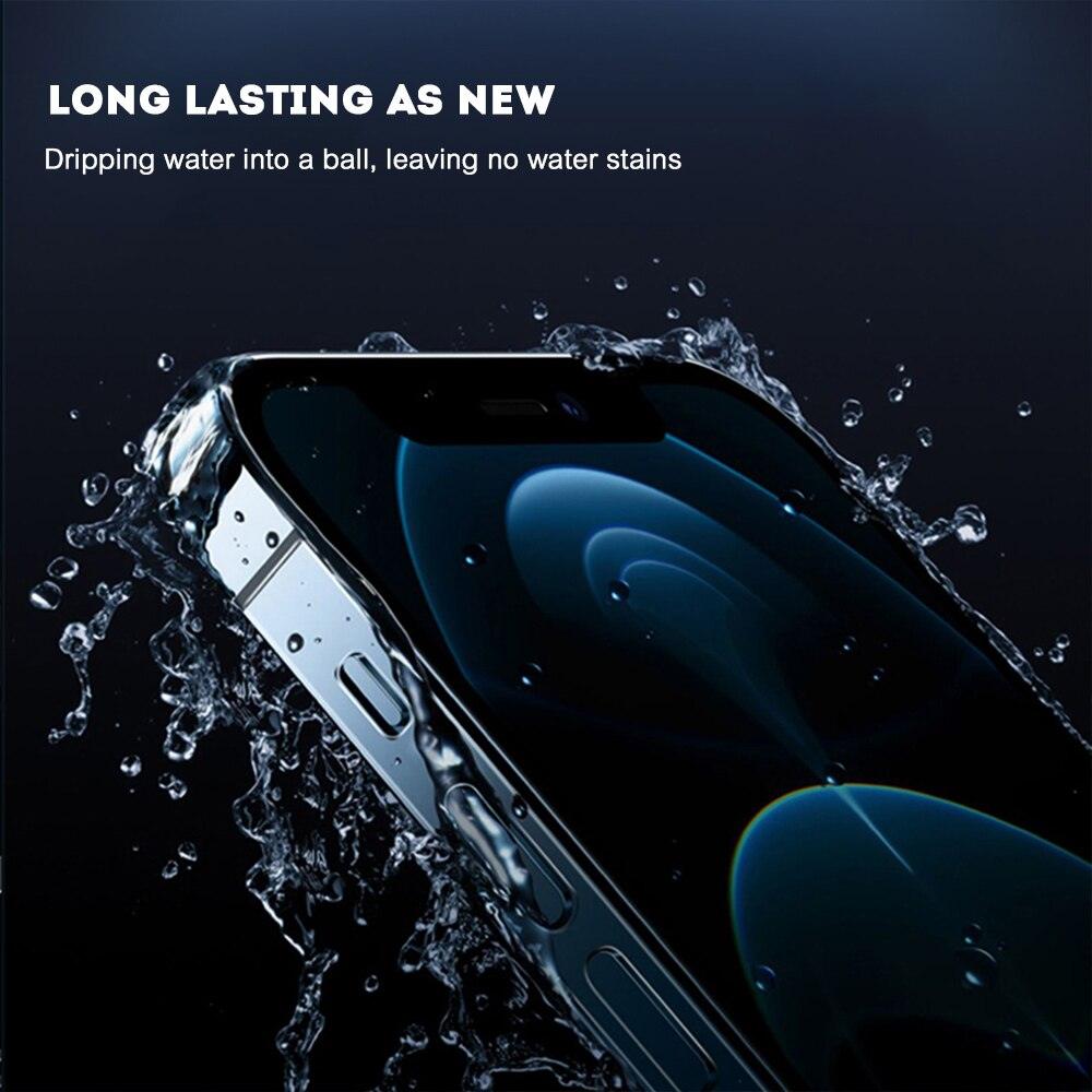 3 jeux de films de protection latéraux transparents pour iPhone 14 13 12 11 Pro Max X XR XS, film de protection ultra-mince pour cadre, film de protection ultra-mince 3D en fibre de carbone