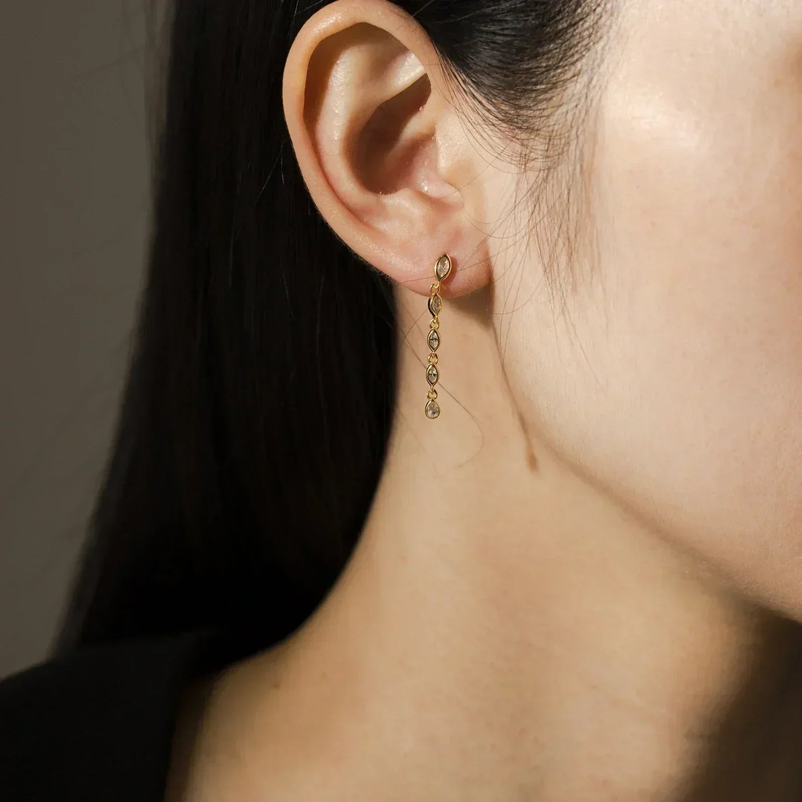 ANDYWEN 100% Argent Sterling 925 Or Épice Boucle d'Oreille Chaîne Ovale Fermoir Boucles d'Oreilles Femmes Pendientes Bijoux Fins de Luxe 2023 Clips