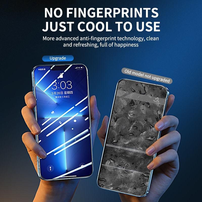Film de protection d'écran en verre trempé 8K HD anti-espion, installation rapide, couverture complète, pour iPhone 14 13 12 11 PRO MAX MINI X XS, dureté 9H, anti-rayures, anti-chocs, sans bulles pour iPhone