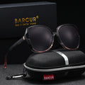 BARCUR Lunettes de soleil carrées surdimensionnées polarisées pour femme – Monture légère en PC Confortable Verres dégradés tendance Protection UV400 Idéales pour le shopping, la plage et les voyages