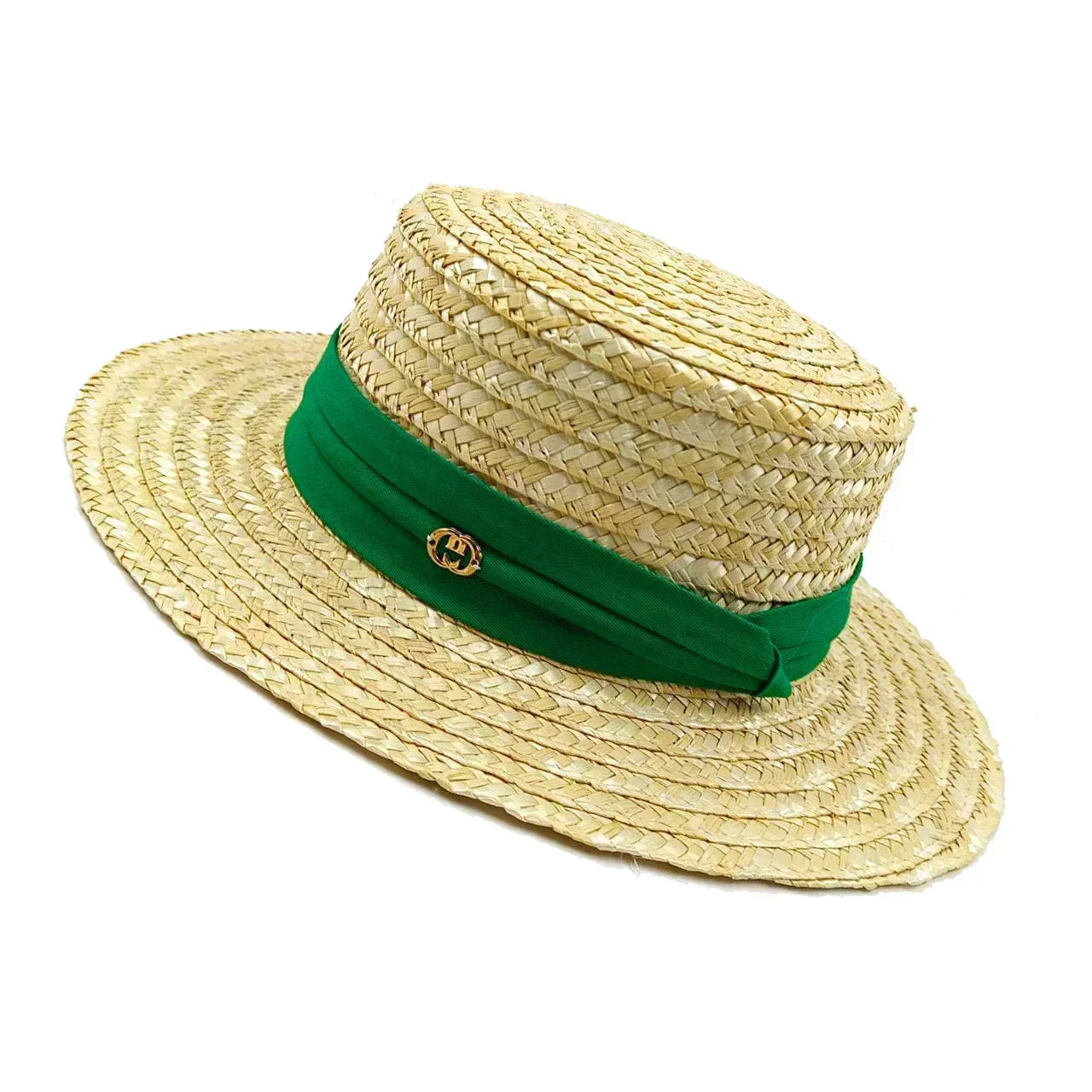 Chapeau de paille d'été élégant pour femmes, chapeau de soleil de voyage en bord de mer style Hepburn à large bord
