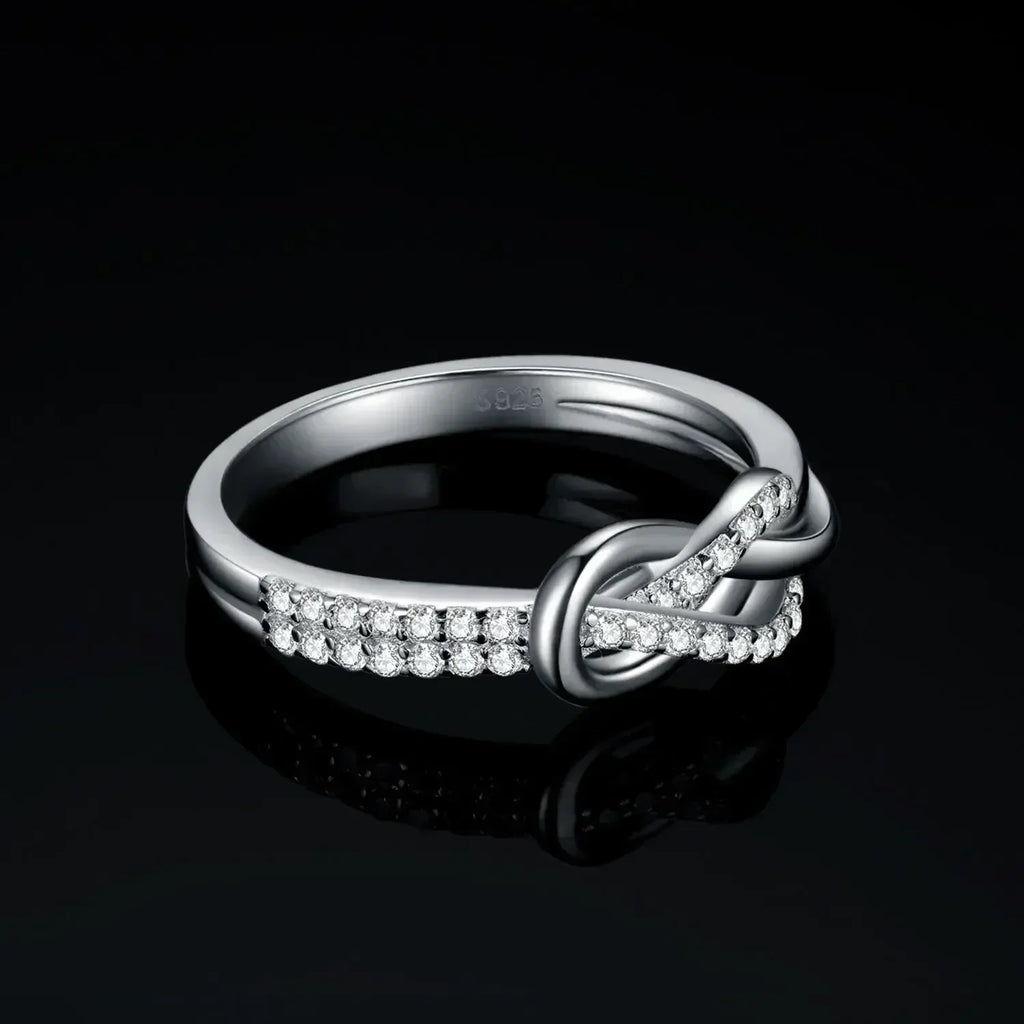 JewelryPalace Nouvelle Arrivée Bague Statement Nœud Infini Gemme Argent Sterling 925 pour Femme Bijoux Classiques et Tendance