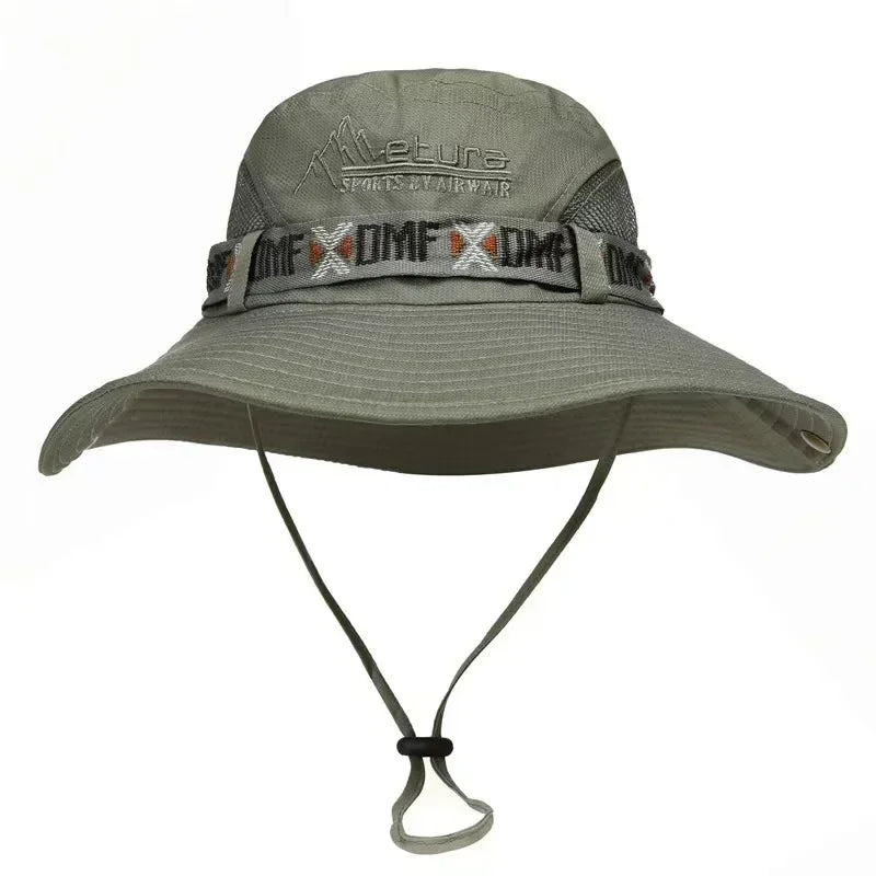 Chapeau Homme Pêche Extérieur Chapeau de Pêcheur Homme Chapeau de Soleil à Large Bord d'Été Chapeau de Pêche Pliable pour Jeune