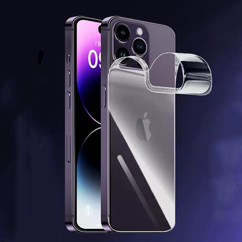 Film protecteur d'écran arrière pour iPhone 14 Pro Max pour iPhone 13 Mini 12 13 Pro Max 14 Pro 14Pro Max (pas en verre trempé) - Film de protection HD de qualité supérieure anti-traces de doigts/rayures compatible avec iPhone