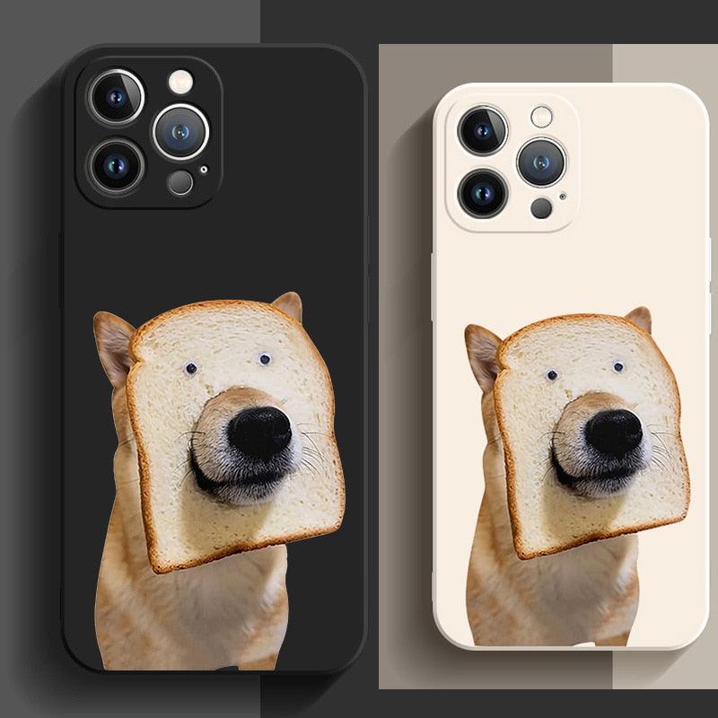 Coque de téléphone mignonne et amusante pour chiot pour iPhone 13 14 11 12 Pro Max XS XR 7 8 Plus Coque de téléphone créative antichoc en silicone souple Coque de téléphone mignonne en silicone flexible avec motif de chien