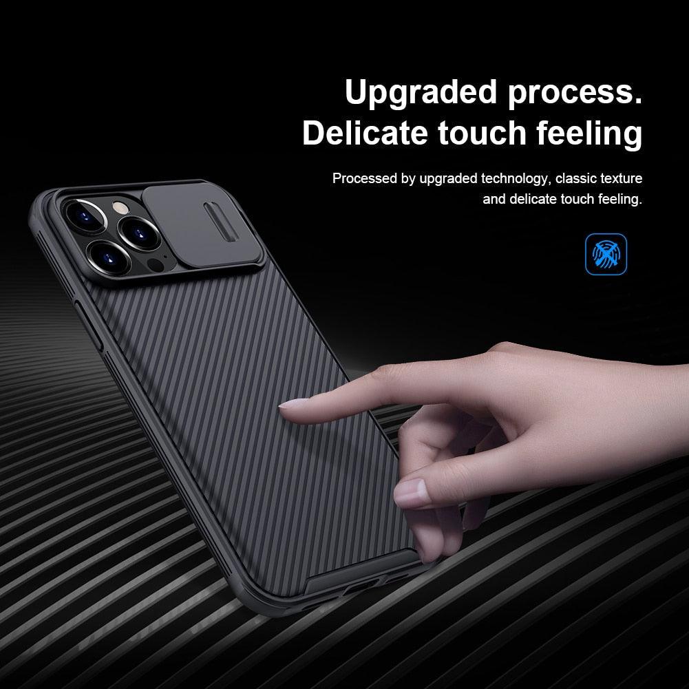 Coque de protection d'appareil photo unique pour iPhone 14 Pro Max / pour iPhone 13 Pro avec couvercle coulissant de protection d'appareil photo Coque rigide 12 mini Coque de protection mince et antichoc avec couvercle coulissant d'appareil photo