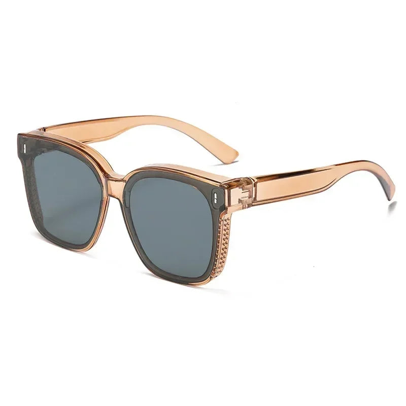 Lunettes de soleil polarisées Fashion Square à clipser pour lunettes de vue, portables, pour hommes et femmes, vintage, pour la pêche et la conduite