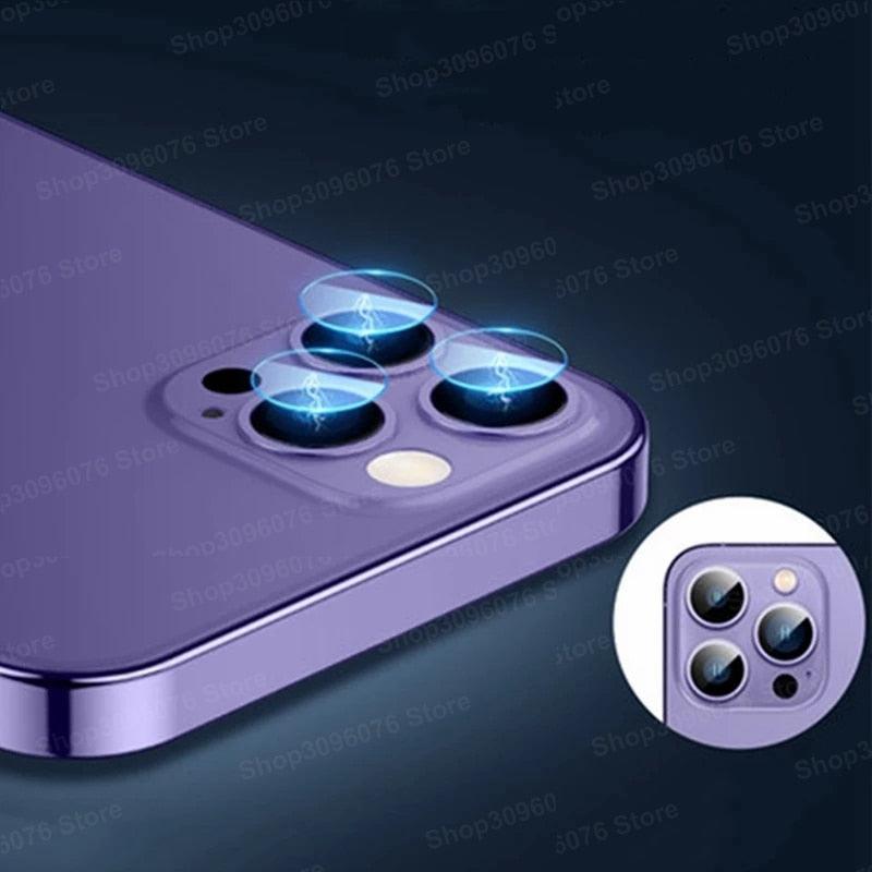 5 verres de protection d'objectif pour iPhone 14 Pro Max, protecteur d'écran d'objectif d'appareil photo pour iPhone 14 Plus 13 12 11 Pro Max, verre 14pro max, film en verre trempé avec anneau métallique séparé pour appareil photo