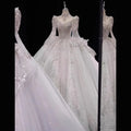 Robe de mariée haut de gamme à manches longues blanches EDW2309