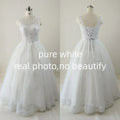 Robe de mariée grande taille - Robe de bal à paillettes encolure en V personnalisable | Femstylo