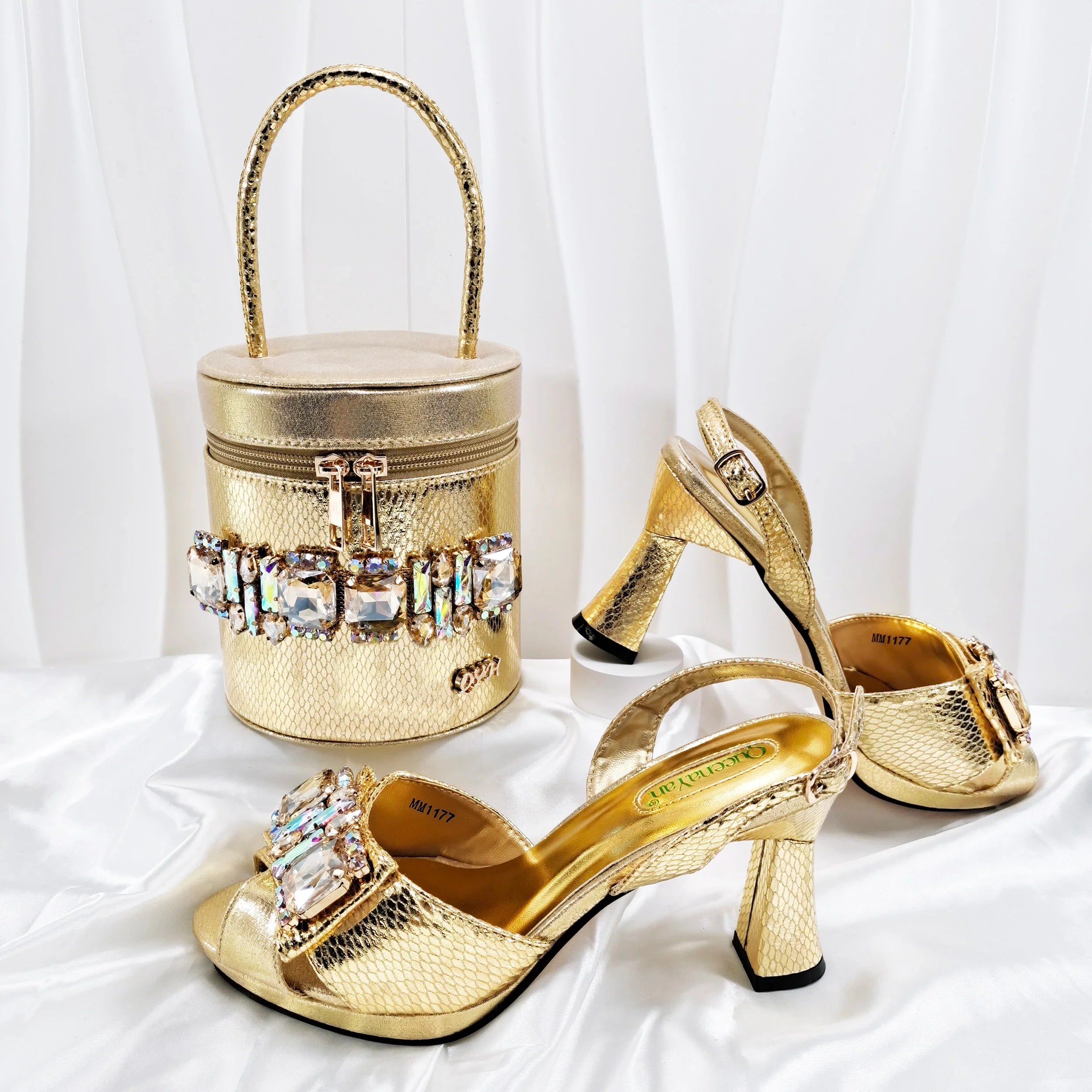 Nouvel ensemble chaussures et sac assortis pour femme HF1-1