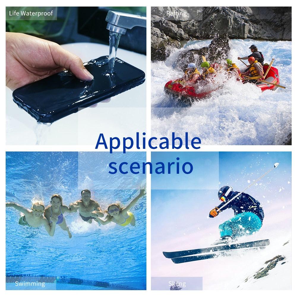 Étui sous-marin pour iPhone, coque antichoc, étanche pour la plongée, pour iPhone 12, 11 Pro Max, XS MAX, XR. Coque intégrale antichoc pour iPhone 12 Pro Max avec protecteur d'écran anti-poussière pour iPhone.