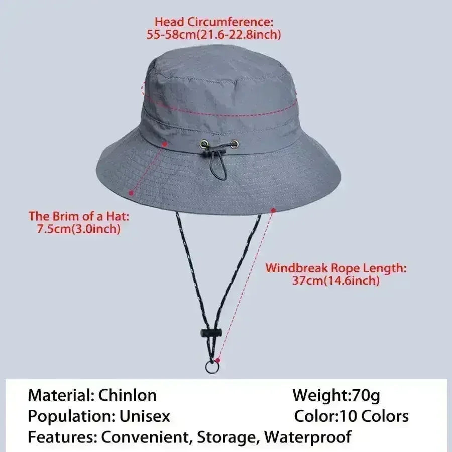 Chapeau de soleil imperméable pour femmes - Protection UV UPF50+ et pliable