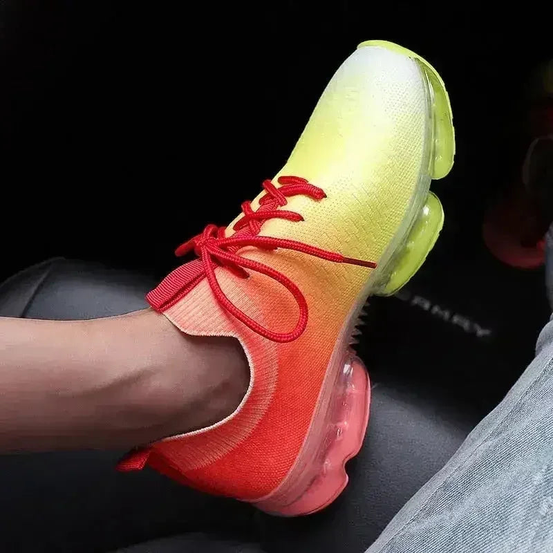 Chaussures de sport en maille respirante pour femme, baskets à lacets confortables