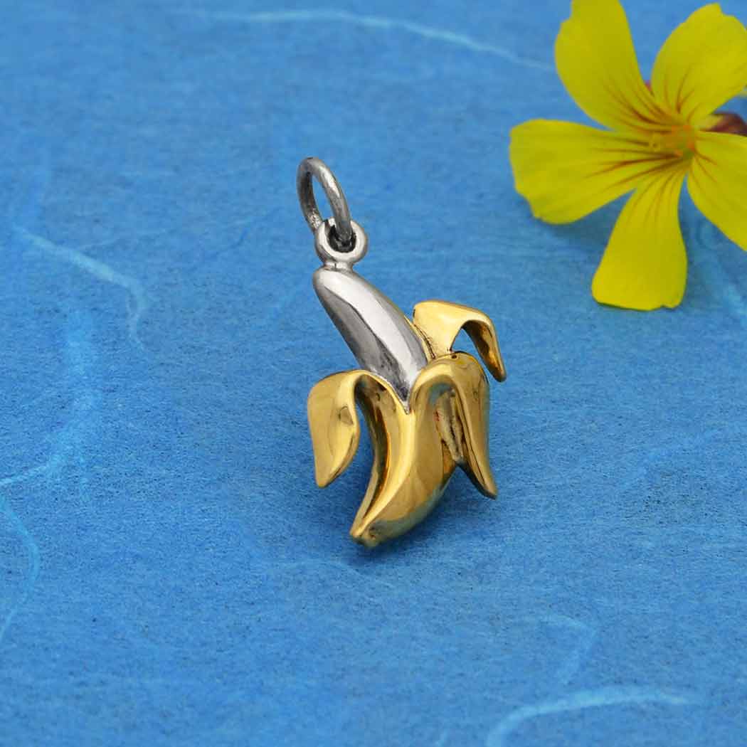 Collier banane en argent sterling