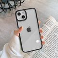 Coque de téléphone unisexe antichoc mignonne en silicone pour iPhone 14 11 12 13 Pro Max, étui de protection arrière transparent coloré en silicone pour iPhone