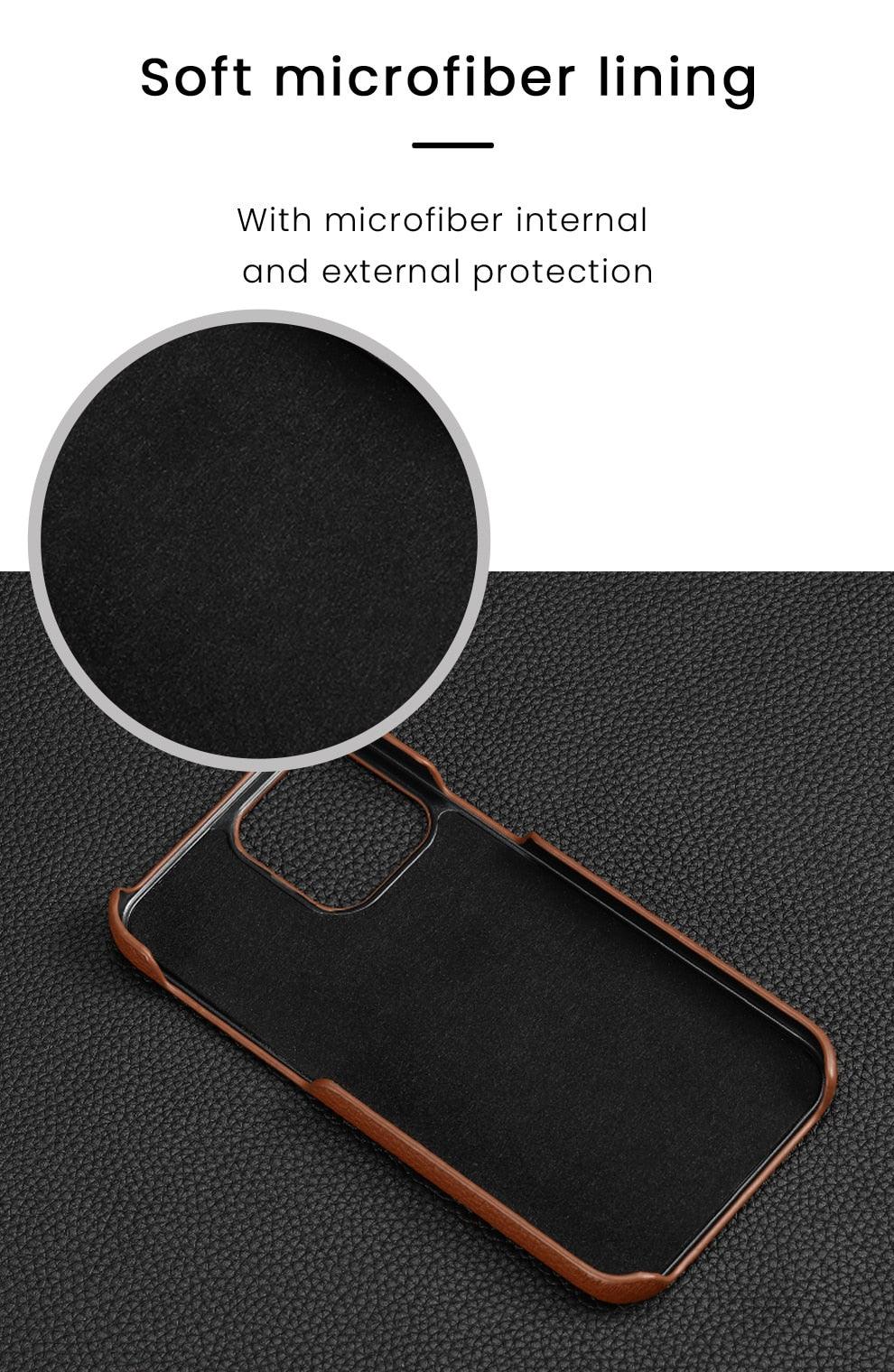 Étui de téléphone en cuir véritable pour iPhone 13 14 Pro Max 12 Mini 12 Pro Max Coque arrière Coque de téléphone en silicone orange fluo Compatible avec le chargement sans fil Coque de protection antichoc pour iPhone