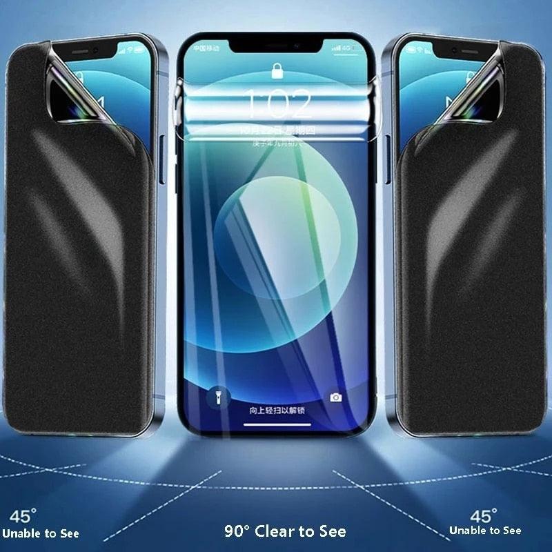 3 pièces Film anti-espion pour IPhone 13 Pro Max 12 Mini 7 8 Plus Protection d'écran de confidentialité incassable de qualité militaire protecteur d'écran HD sans bulles pour IPhone 11 Pro XS Max X XR SE