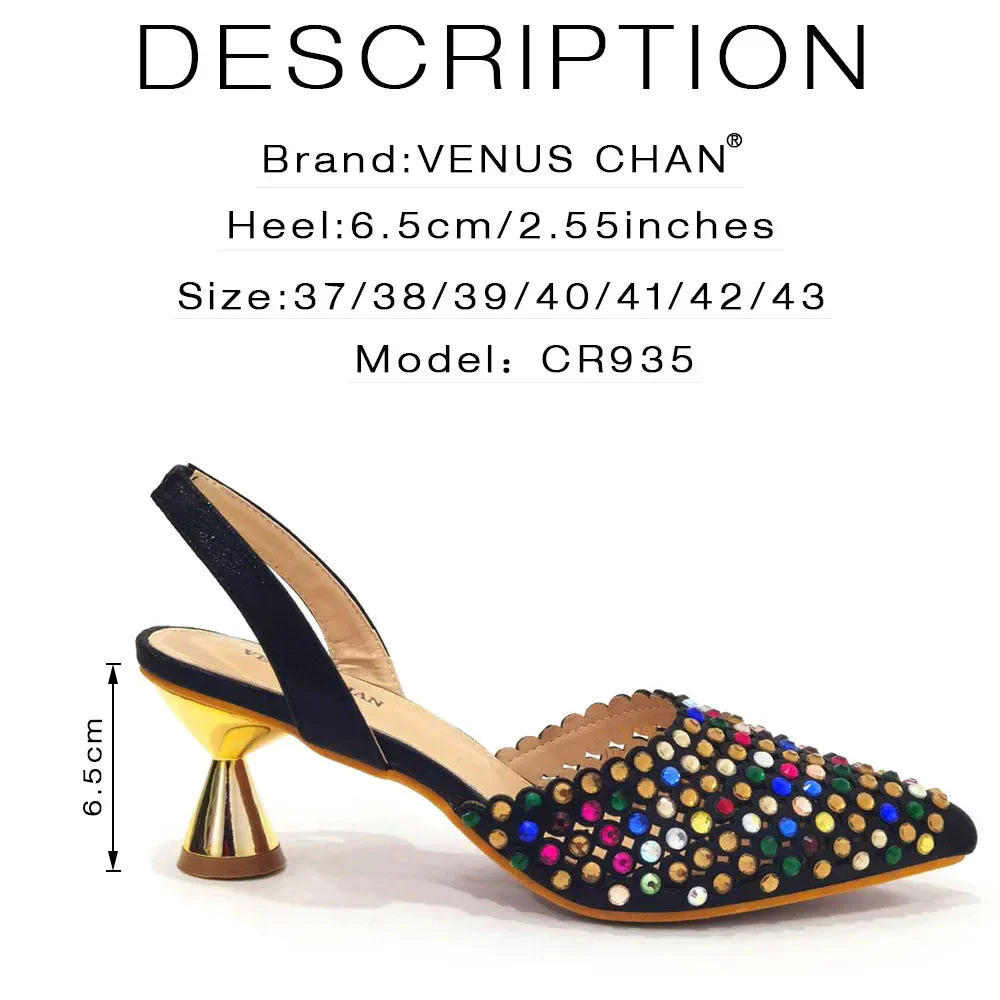 Nouvel ensemble chaussures et sac motif diamant