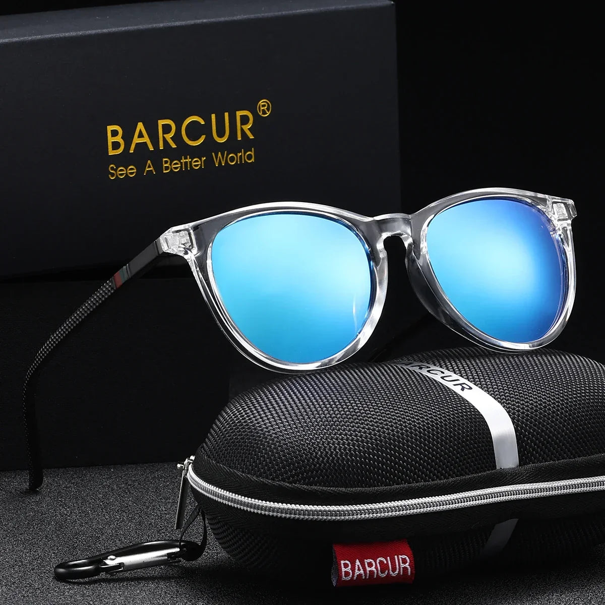 BARCUR Lunettes de soleil polarisées œil de chat pour femmes – Protection UV400 légère avec monture en polycarbonate tendance, verres miroirs et design élégant – Accessoires d'été stylés pour le shopping, les voyages et l'extérieur