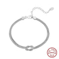 ORSA JEWELS Bracelet Double Couche Classique en Or 14K, Chaîne Épi de Maïs, Bijoux de Fête à la Mode en Argent Sterling 925 pour Femmes SB196