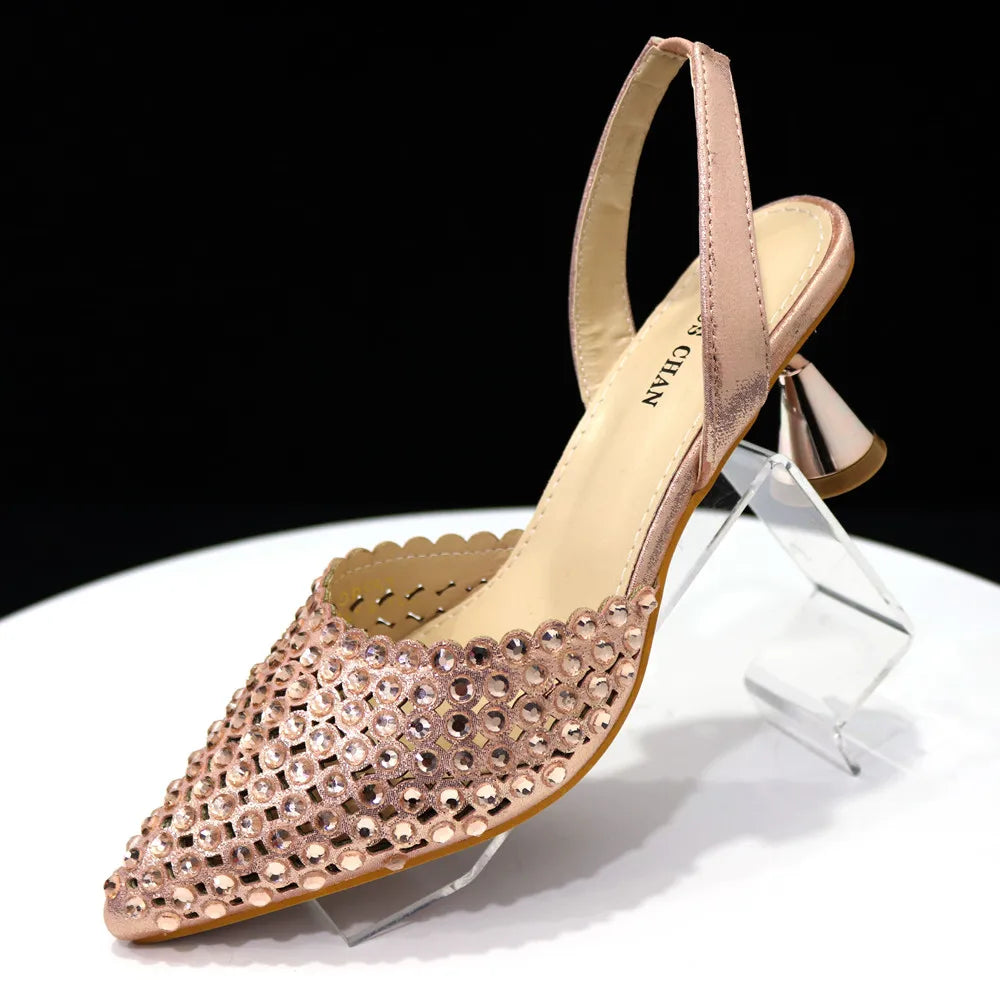 Nouvel ensemble chaussures et sac motif diamant
