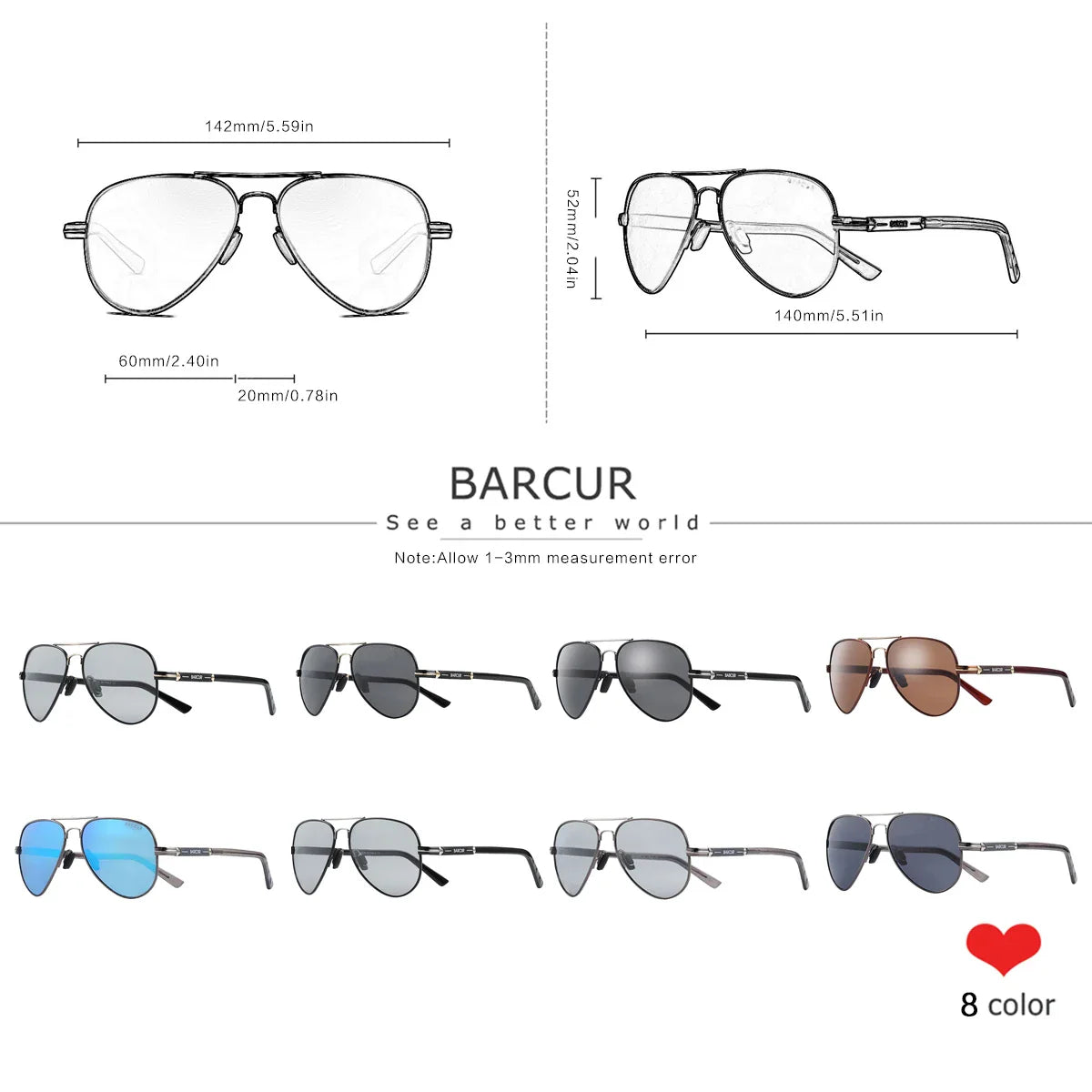 BARCUR Lunettes de soleil polarisées surdimensionnées pour femmes, design tendance à double faisceau, monture métallique elliptique avec protection UV400, lunettes de soleil à la mode pour l'été en extérieur et au quotidien