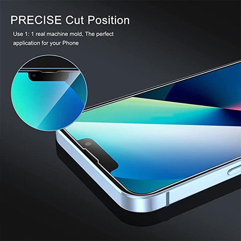 5 Films de protection écran en verre trempé pour iPhone 14 13 12 11 Pro Max 12 13 Mini Protection d'écran pour iPhone X XR XS Max 8 7 6 Plus SE 2020 Protection d'écran intégrale en verre trempé résistant aux rayures pour iPhone