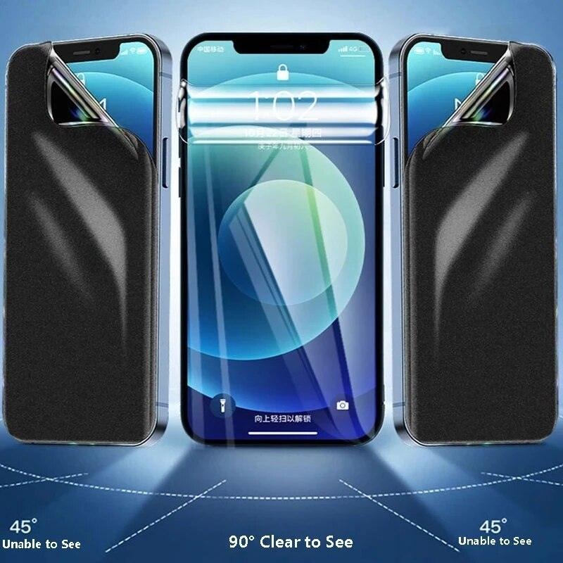 3 pièces Film anti-espion pour IPhone 13 Pro Max 12 Mini 7 8 Plus Protection d'écran de confidentialité incassable de qualité militaire protecteur d'écran HD sans bulles pour IPhone 11 Pro XS Max X XR SE