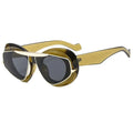 Nouvelles lunettes de soleil tendance Y2K à grande monture, verres œil de chat, style rétro, personnalité, anti-UV
